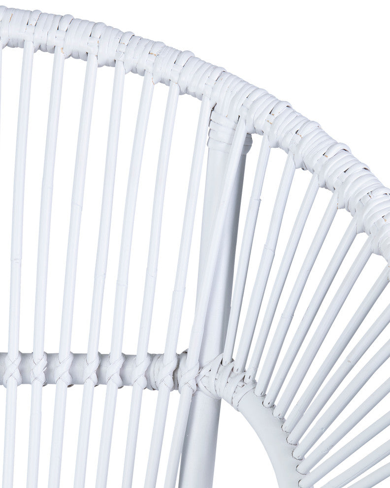 East at Main Louanne Rattan Occasional Chair, White