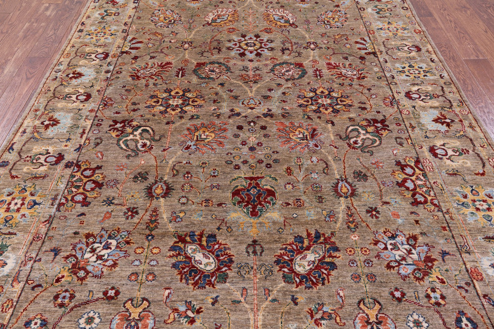 6' 8" X 9' 9" Persian Tabriz Handmade Wool Rug Q7687