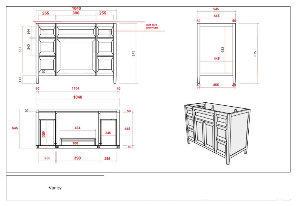 Santa Monica 42 Single Sink Bath Vanity in Whitewashed Teak 2" Carrara Quartz