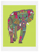 Deny Designs Sharon Turner Painted Elephant Chartreuse Art Print
