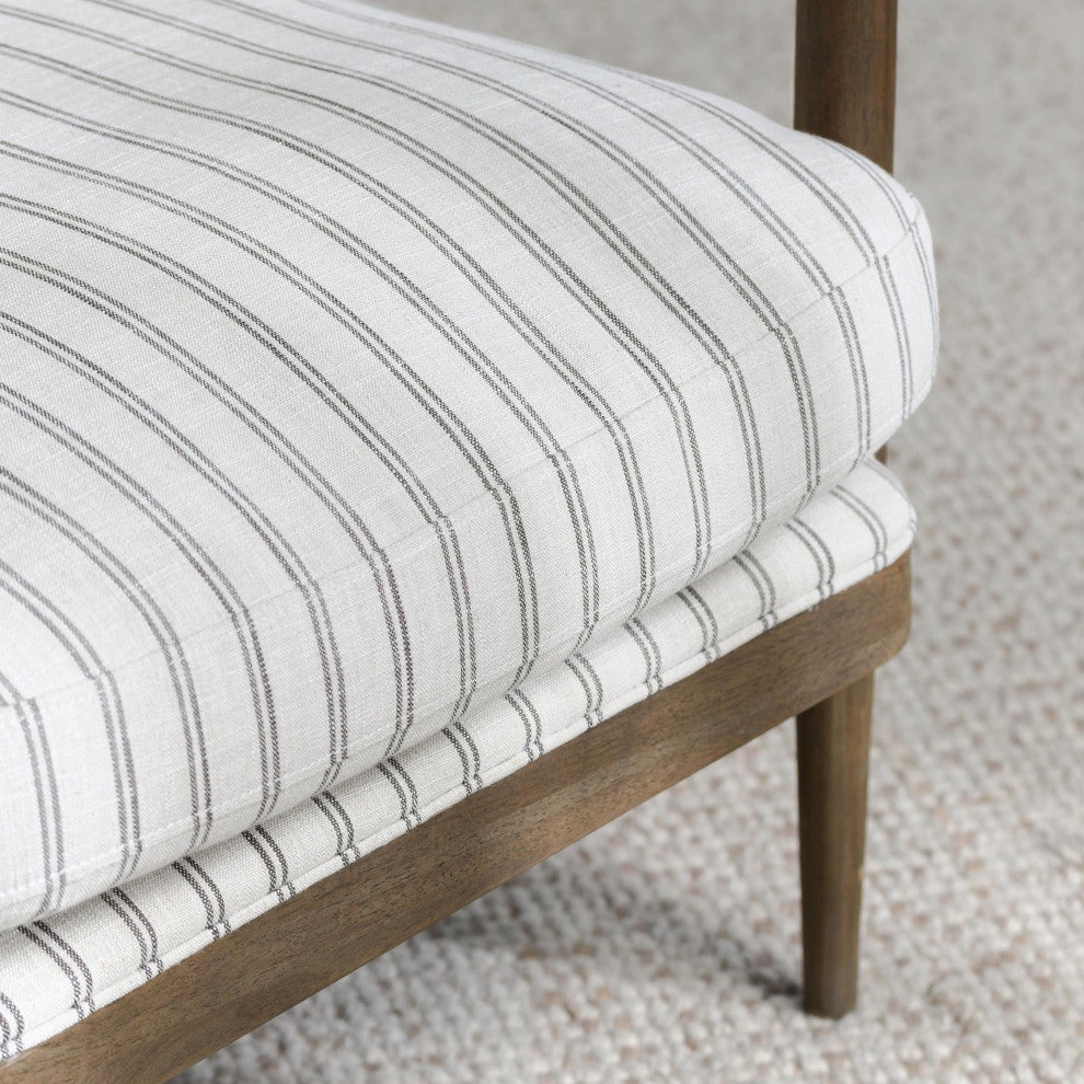 Cody Accent Chair by Kosas Home, White Navy Stripe