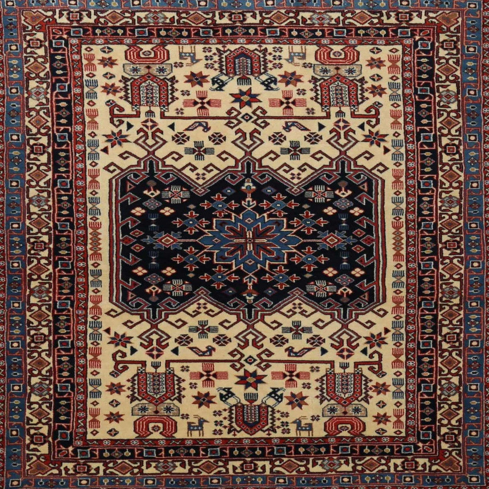 Ahgly Company Indoor Square Traditional Area Rugs, 7' Square