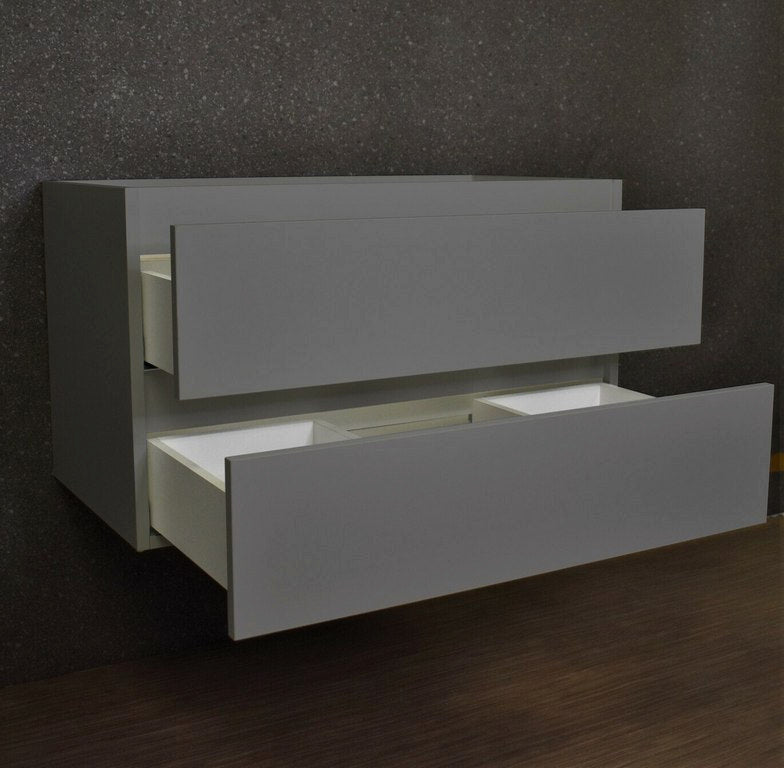 Salt 18Dx36" Floating Bathroom Vanity, Gray, Cabinet Only