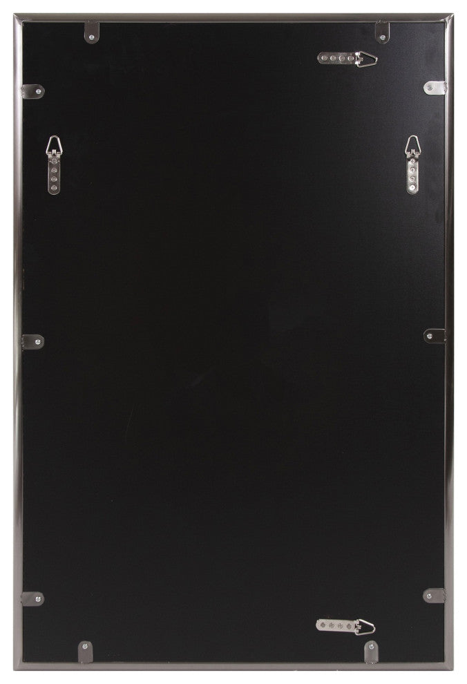 Brushed Titanium Rectangular Wall Mirror