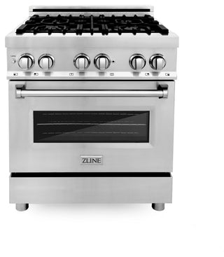 ZLINE 30" Dual Fuel Range, Stainless With Reversible Griddle RA-GR-30