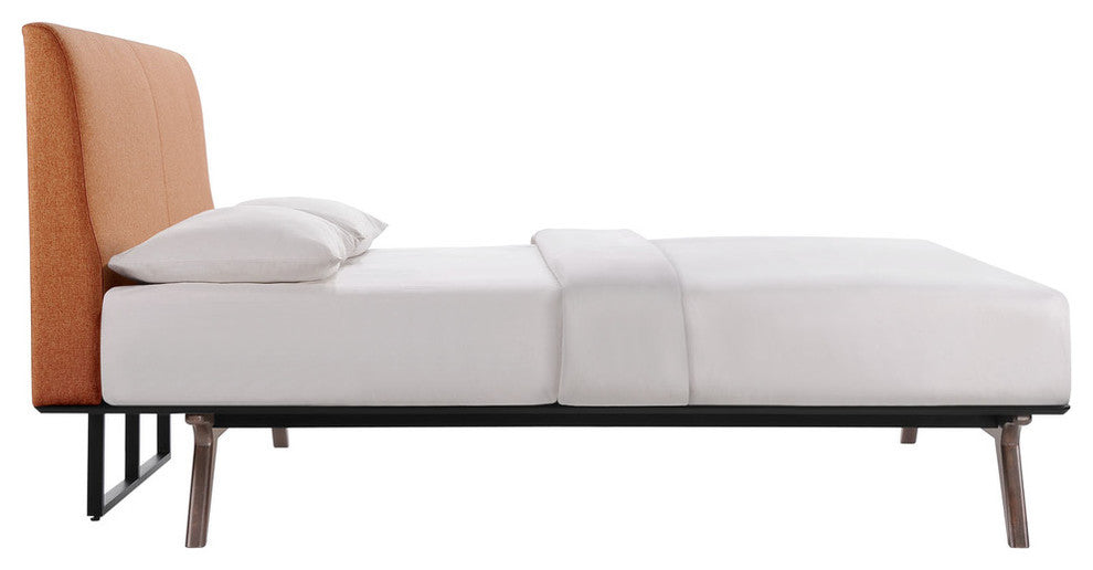 Tracy Full Bed, Cappuccino Orange