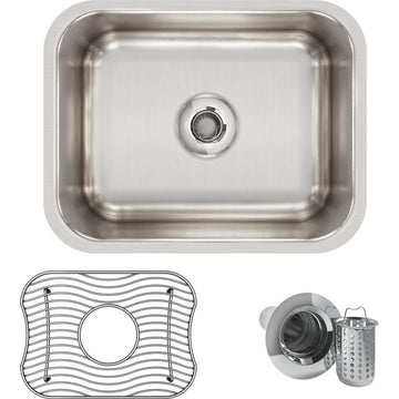 Elkay 14 1/2" Bowl Undermount Stainless Steel Bar/Prep Kitchen Sink, ELUH129DBG