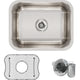 Elkay 14 1/2" Bowl Undermount Stainless Steel Bar/Prep Kitchen Sink, ELUH129DBG