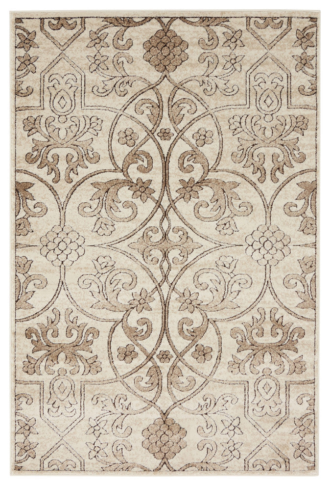 Unique Loom Dark Beige Washington Rushmore 4' 0 x 6' 0 Area Rug