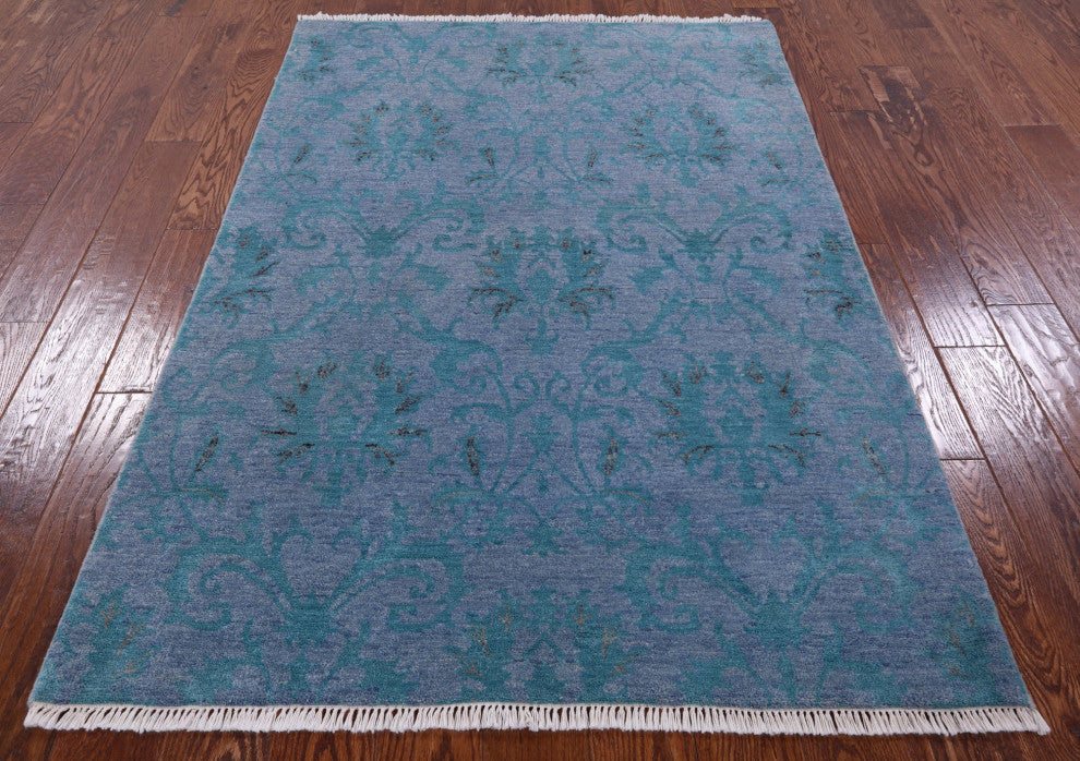 4' 2" X 6' 1" William Morris Hand-Knotted Wool Rug Q5891