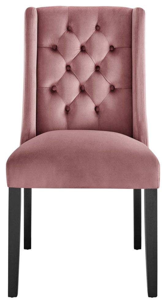 Baronet Performance Velvet Dining Chairs, Set of 2, Dusty Rose