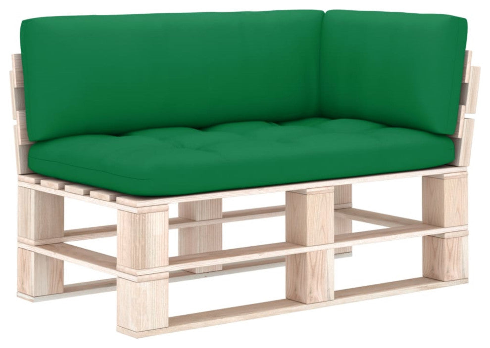 Vidaxl Pallet Sofa Cushions 3-Piece Green