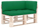 Vidaxl Pallet Sofa Cushions 3-Piece Green