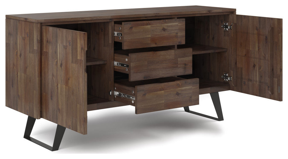 Lowry Sideboard Buffet, Rustic Natural Aged Brown