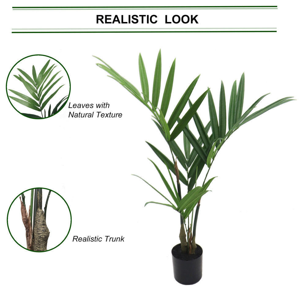 3ft Kentia Palm Plant - 38 Leaves Artificial Indoor Home Decor