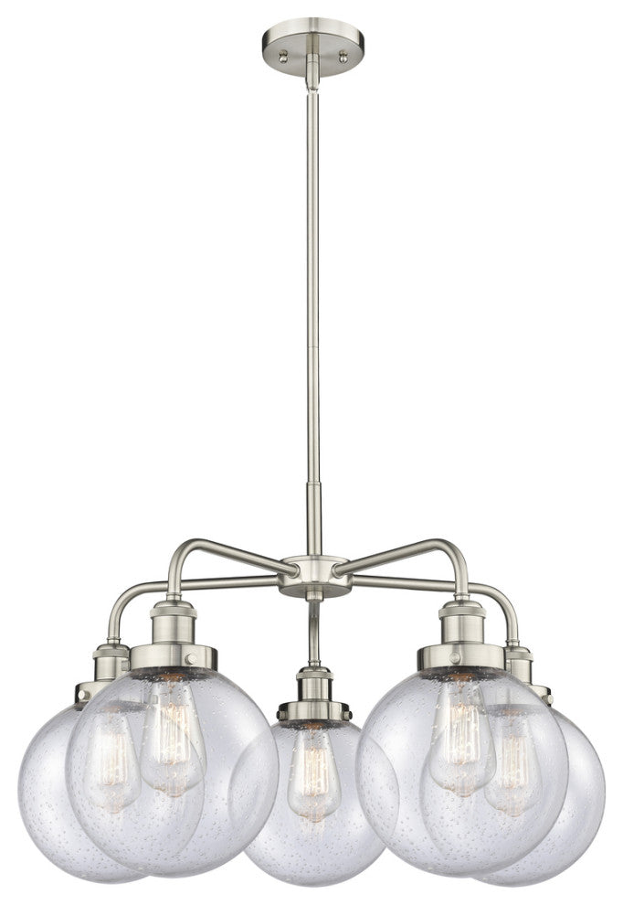 Innovations Beacon 5 26" Chandelier Satin Nickel