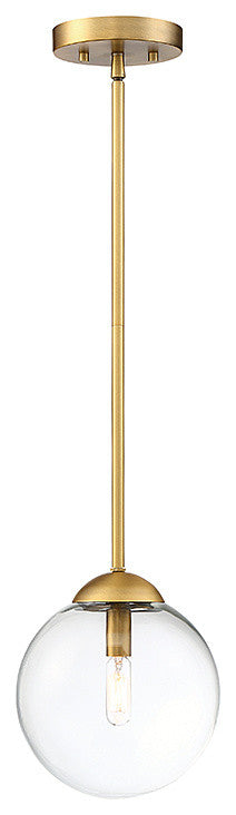 1-Light Mini Pendant, Natural Brass