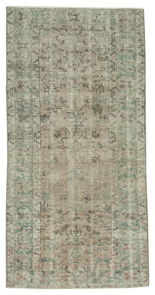 Rug N Carpet - Hand-knotted Oriental 2' 11'' x 5' 9'' Vintage Overdyed Rug