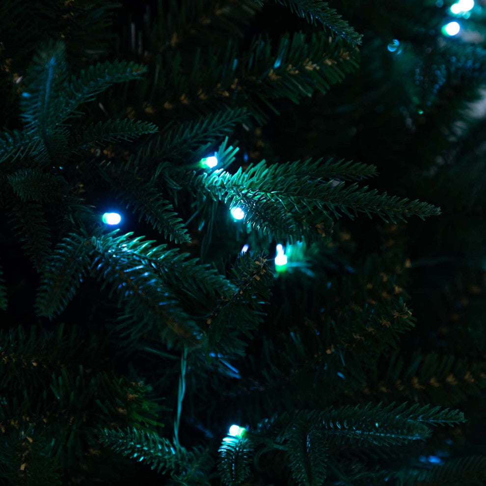 7ft. Pre-Lit Artificial Edmonton Fir Light Show Memory Shape Christmas Tree