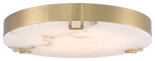 Noga, Flush Mount , 22", Gold, Alabaster