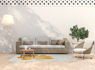 5' x 7' Petals Spring Chenille Indoor/Outdoor Rug