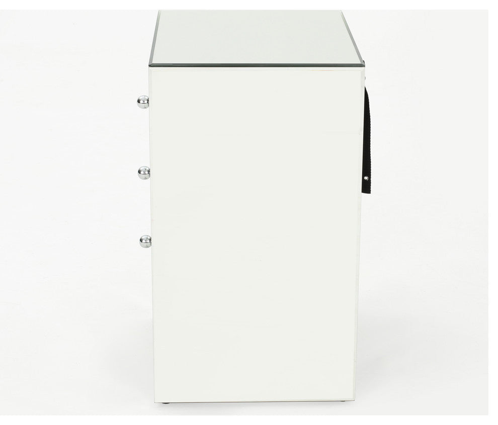 GDF Studio Lucille Mirror Finished 3-Drawer Accent Table