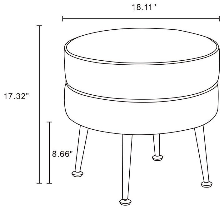 Manhattan Comfort Bailey Ottoman, Set of 2