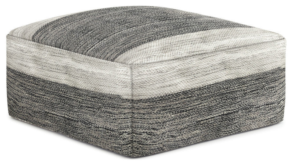 Mathis Square Woven Outdoor/ Indoor Pouf