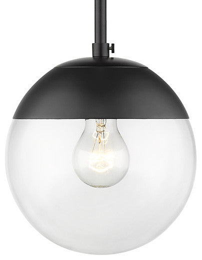 Golden Lighting 3219-S-BLK Dixon 1 Light 8"W Mini Pendant - Black