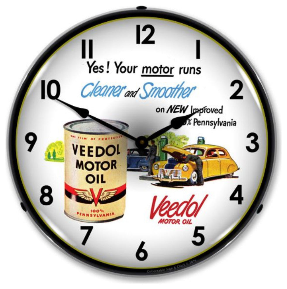 1612687 Veedol Motor Oil Clock