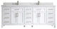 Cambridge 84 Double Sink Bath Vanity in White 2" Calacatta Laza