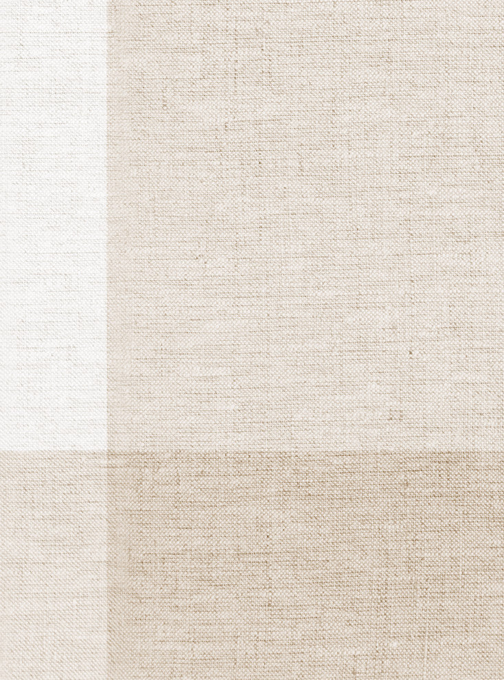 Checkered Fabric Look Large Peel and Stick Vinyl Wallpaper, Beige, 24"x108"