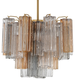Crystorama Lighting Group ADD-300-AU Addis 4 Light 18"W Waterfall - Aged Brass