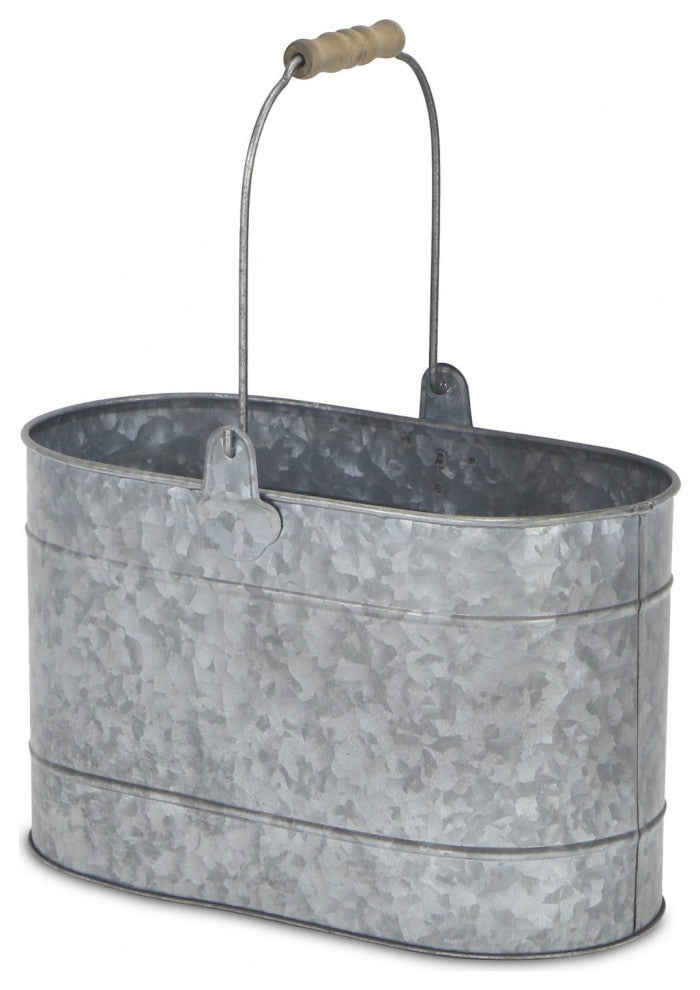 Farmhouse Galvanized Metal Bucket