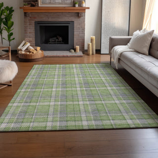 Premium Machine Washable Mayfield AMF563 Green 9' x 12' Rug