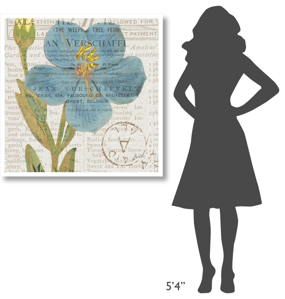 "Bookshelf Botanical VI" Digital Paper Print by Katie Pertiet, 38"x38"