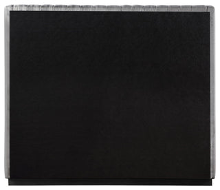Logan Beige Linen Textured Fabric Twin Bed, Gray, Queen