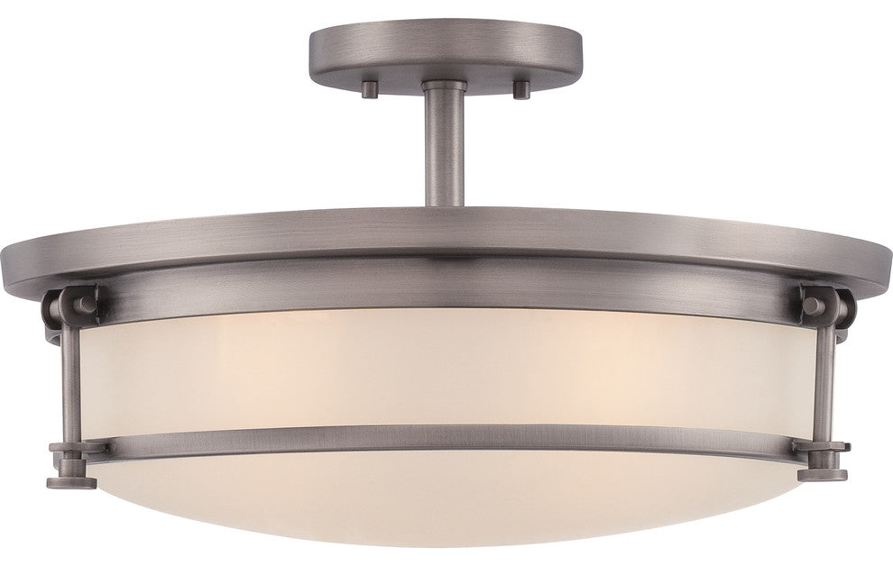Quoizel SLR1716AN Four Light Semi-Flush Mount Sailor Antique Nickel