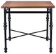 Broxburn Light Brown Wood and Metal Pub Table