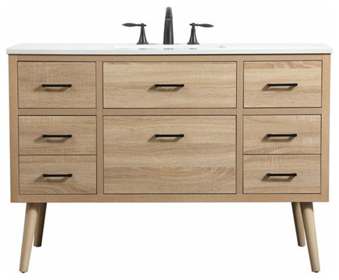 Elegant Decor VF41048MW 48" Single Bathroom Vanity, Mango Wood