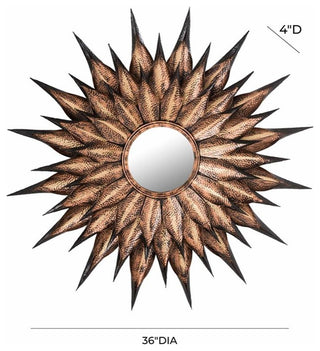 TOV Furniture Sunflower Antique Wall Mirror