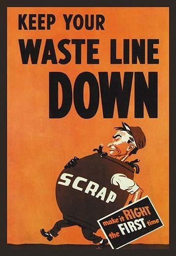 Keep Your Waste Line Down - Canvas Poster 20" x 30"