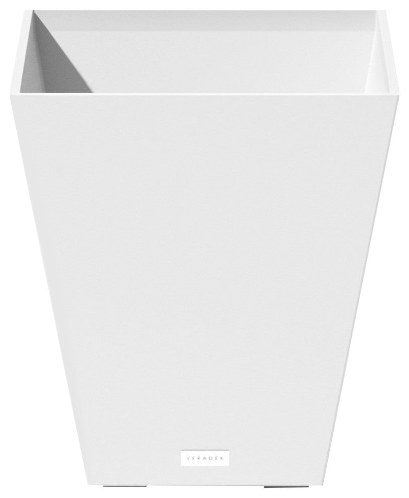 Nobleton Square Planter, White, 18 Inch, 1 Pack