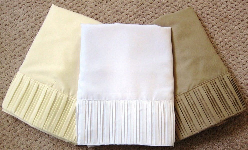 Luxury Egyptian 800 Microfiber Bed Sheet Set 4 PCS, White, Queen