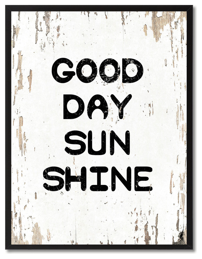 Good Day Sun Shine Inspirational, Canvas, Picture Frame, 13"X17"