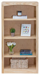 Solid Wood Bookcase, 48"x24", Unfinished