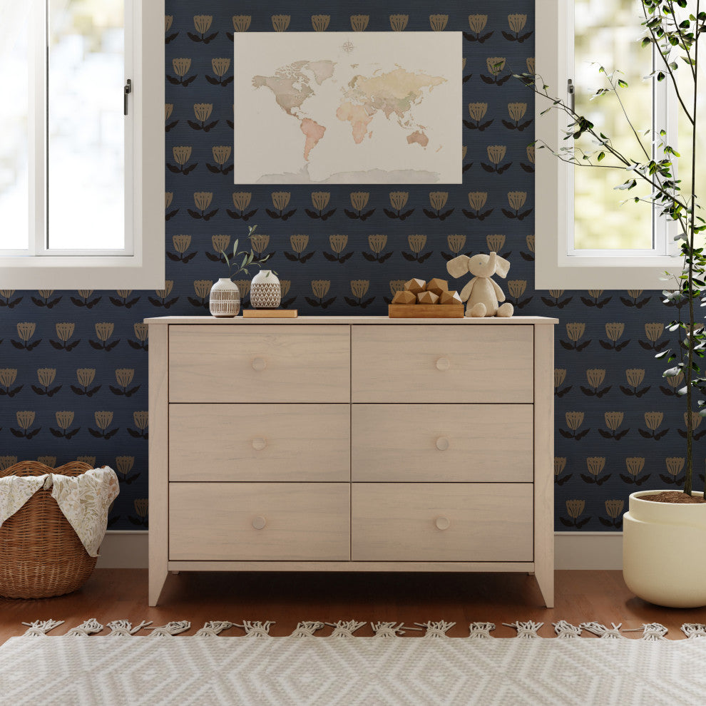 Sprout 6-Drawer Double Dresser, Washed Natural