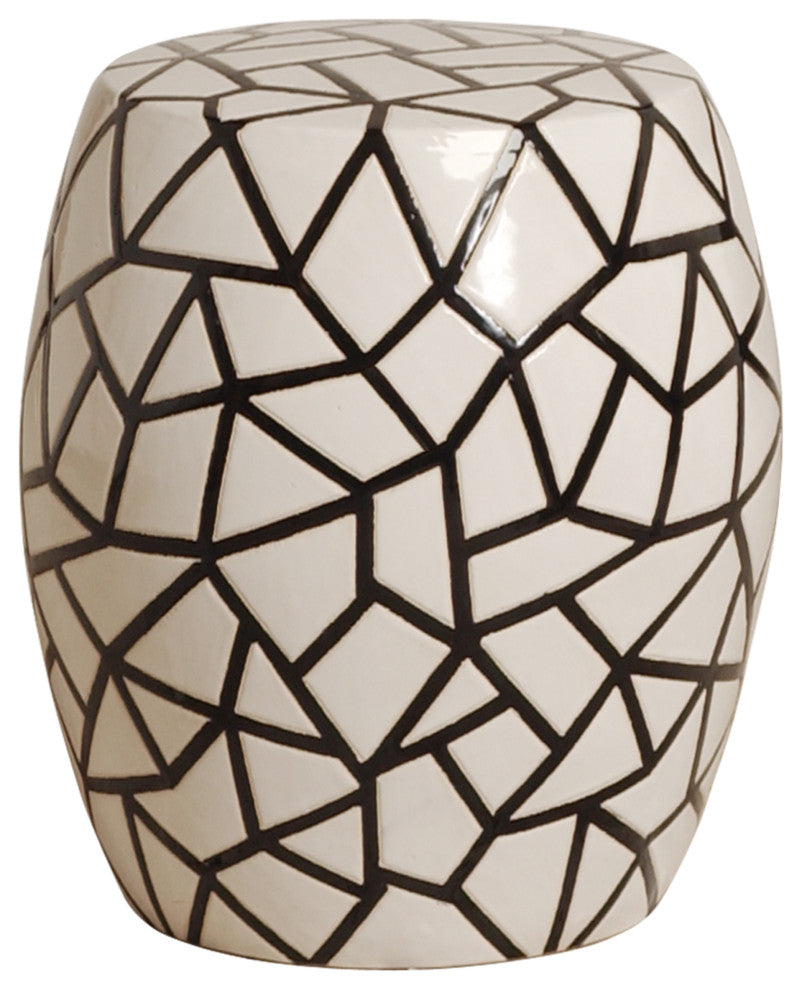 Ice Ray Stool/Table, Black/White 15x17