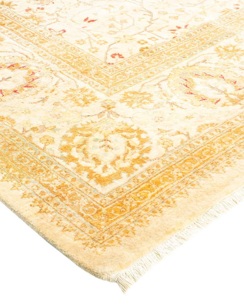 David, One-of-a-Kind Hand-Knotted Area Rug, Ivory, 8' 3"x10' 5"