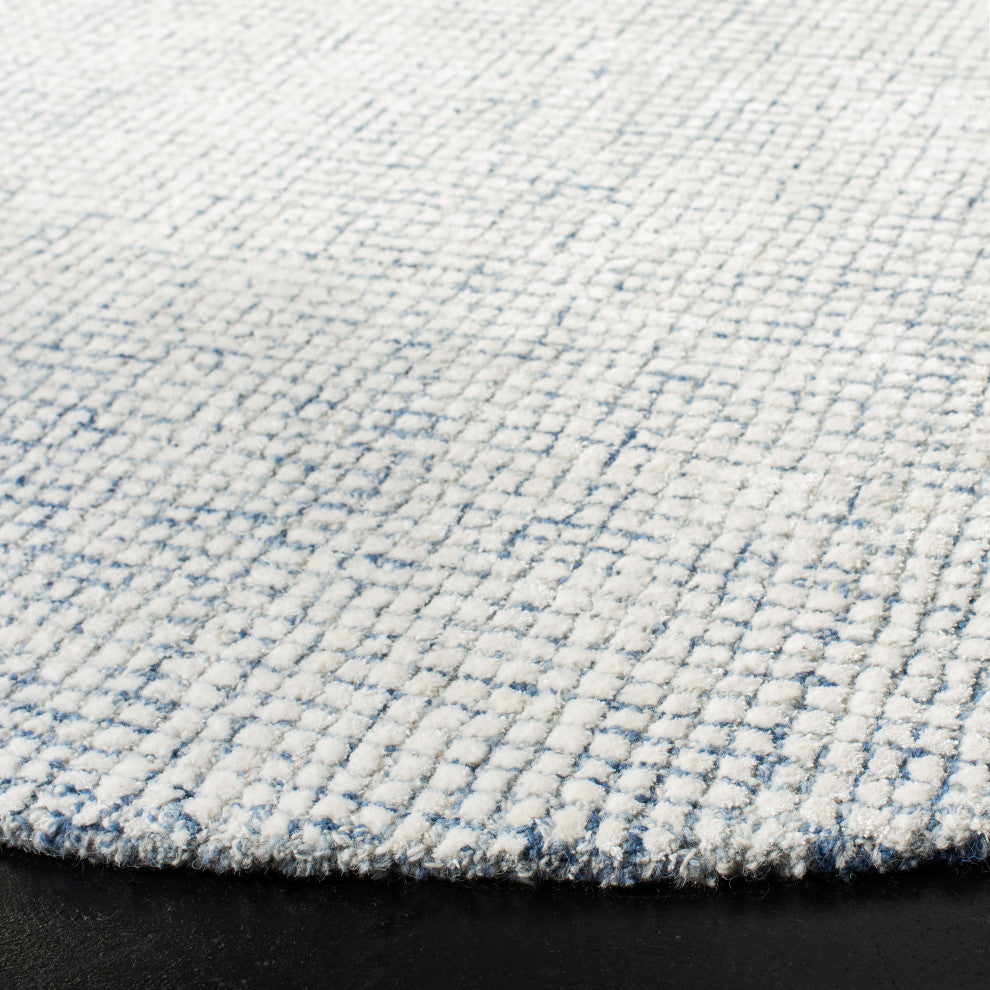 Safavieh Couture Abstract Collection, ABT470 Rug, Ivory/Blue, 4' Round
